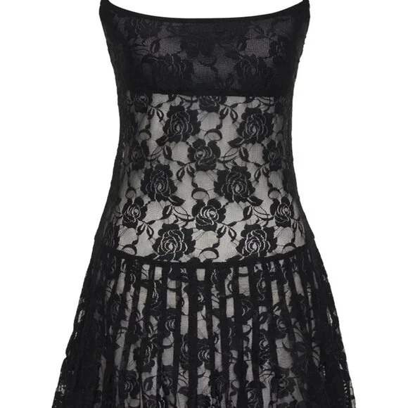 Frankie's Bikinis Carlotta Lace Mini Dress - Picture 3 of 8